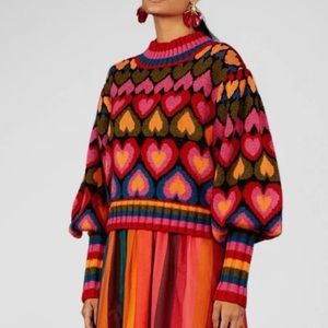 Farm Rio Full of Hearts sweater